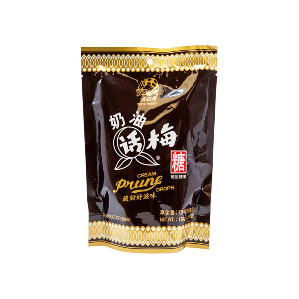 WHITE RABBIT Creamy Prune Candy 128g - 大白兔奶香蜜棗風味糖 128g