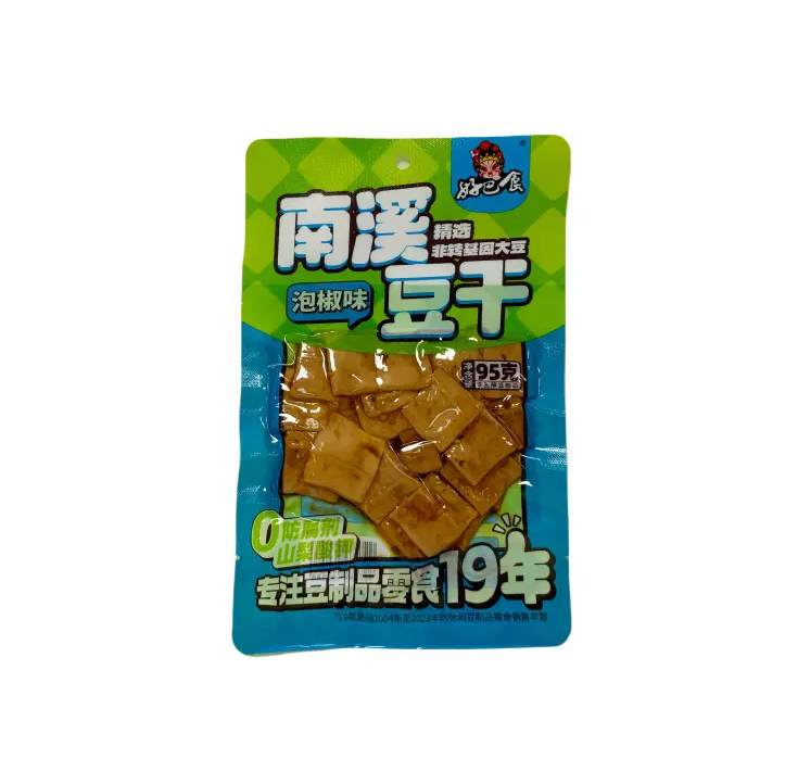 Nanxi Dr Beancurd Pickled Chili 95g - 好巴食 南溪豆干 泡椒味