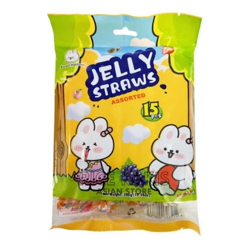 Jelly Straws 300g (15 pcs) – Fruit Jelly Sticks 4 Flavors - 水果果凍棒 15入／300g（四種口味）