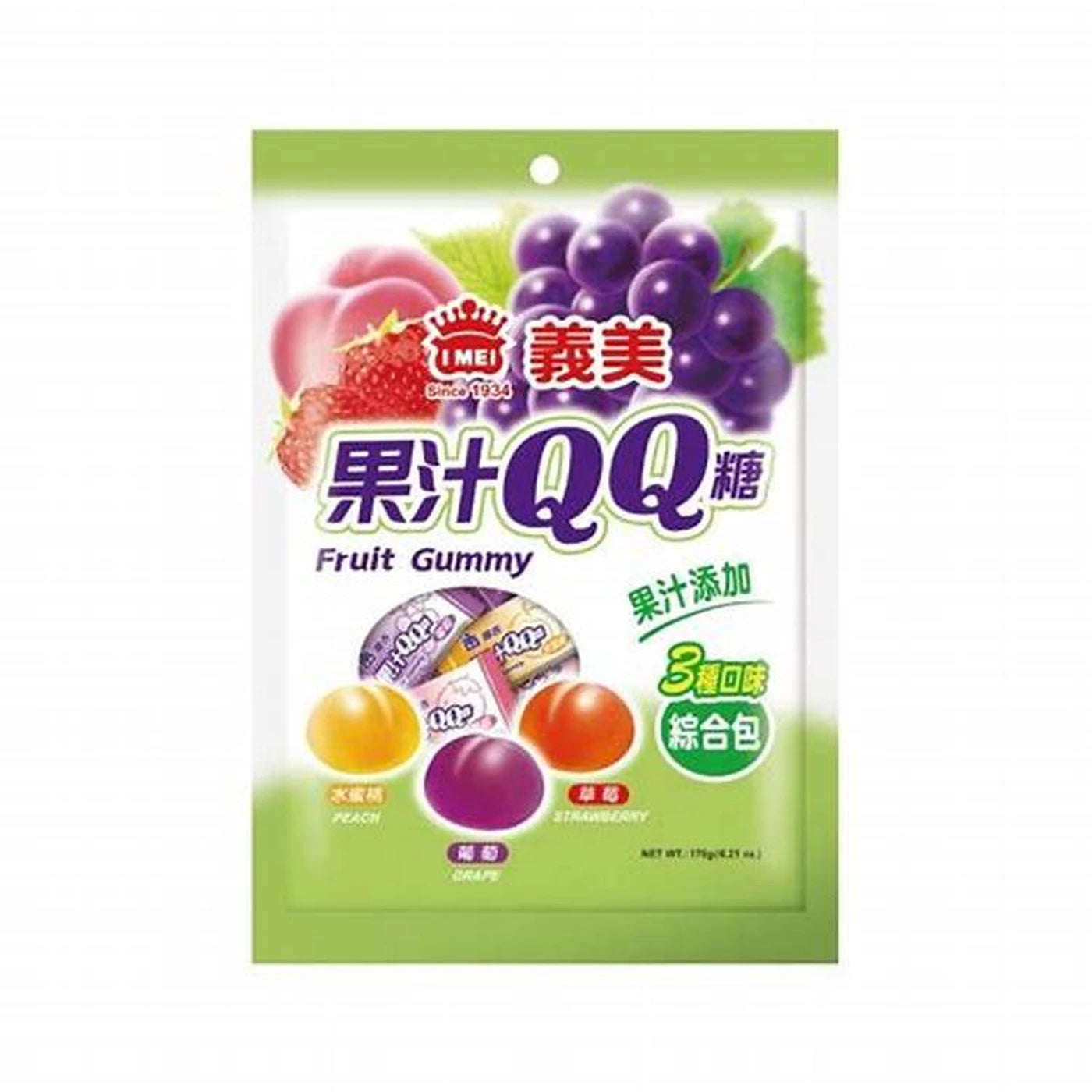 TW I Mei Fruit Gummy Mix 88g – 義美 綜合果汁QQ糖 88g